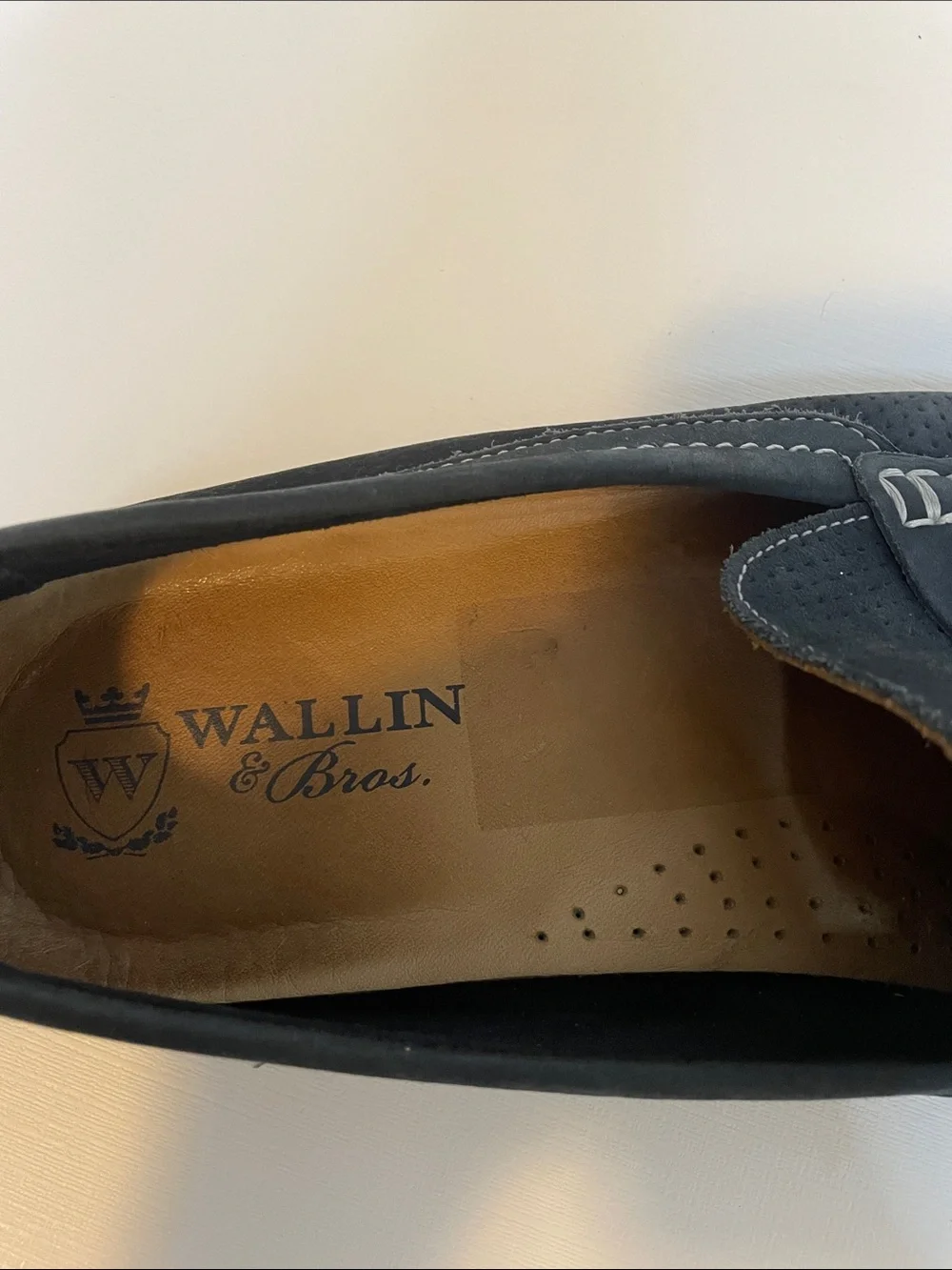 Wallin & Bros Navy Suede Leather Driving Mocs/Loafers - Sz 12